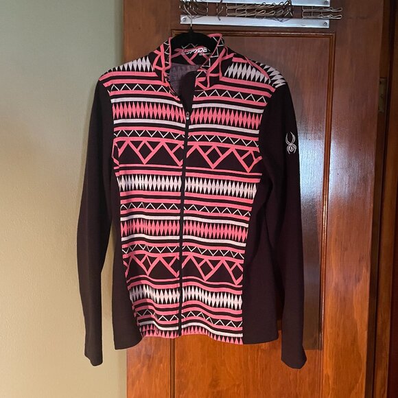 Spyder women's sz 10 full zip collared sweatshirt - Picture 1 of 7